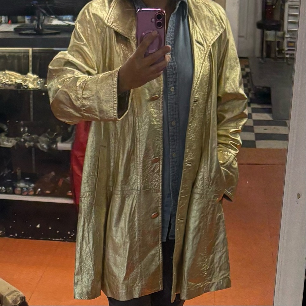 Rocco D’Amelio Vintage Gold Metallic Blazer